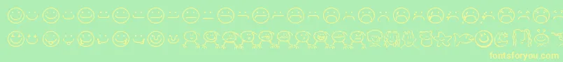 Smilf ffy Font – Yellow Fonts on Green Background