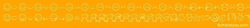 Smilf ffy Font – Yellow Fonts on Orange Background