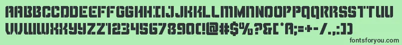 Thundertrooper Font – Black Fonts on Green Background
