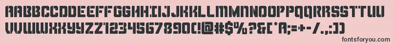 Thundertrooper Font – Black Fonts on Pink Background