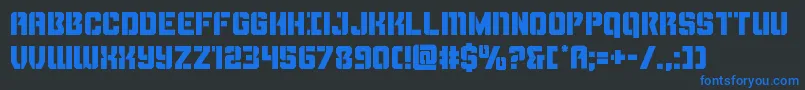 Thundertrooper Font – Blue Fonts on Black Background