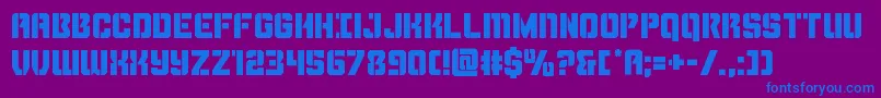 Thundertrooper Font – Blue Fonts on Purple Background