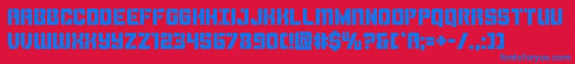 Thundertrooper Font – Blue Fonts on Red Background