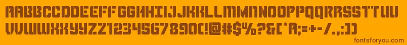 Thundertrooper Font – Brown Fonts on Orange Background