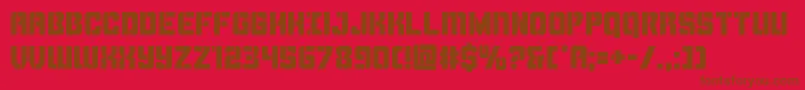 Thundertrooper Font – Brown Fonts on Red Background