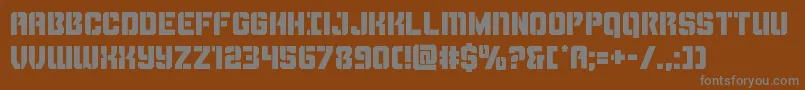 Thundertrooper Font – Gray Fonts on Brown Background