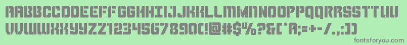 Thundertrooper Font – Gray Fonts on Green Background