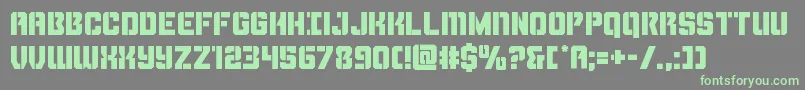 Thundertrooper Font – Green Fonts on Gray Background