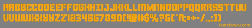 Thundertrooper Font – Orange Fonts on Gray Background
