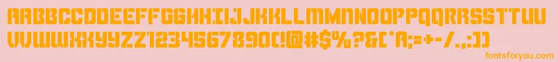 Thundertrooper Font – Orange Fonts on Pink Background