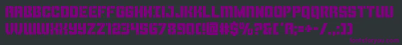 Thundertrooper Font – Purple Fonts on Black Background