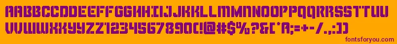 Thundertrooper Font – Purple Fonts on Orange Background