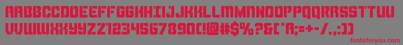 Thundertrooper Font – Red Fonts on Gray Background