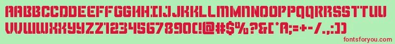 Thundertrooper Font – Red Fonts on Green Background