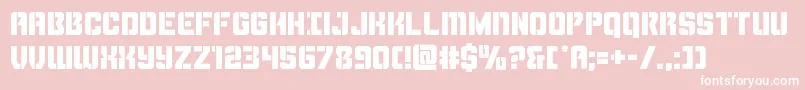 Thundertrooper-Schriftart – Weiße Schriften auf rosa Hintergrund