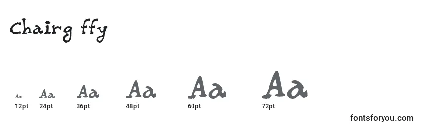 Chairg ffy Font Sizes