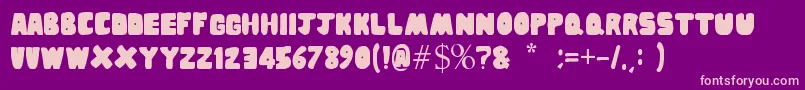 Sponge Font – Pink Fonts on Purple Background