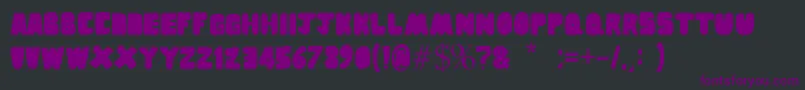 Sponge Font – Purple Fonts on Black Background