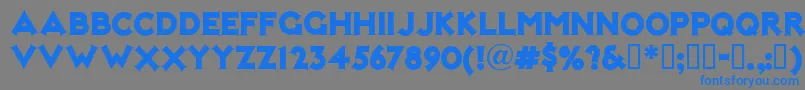 フォントNotmk – 灰色の背景に青い文字