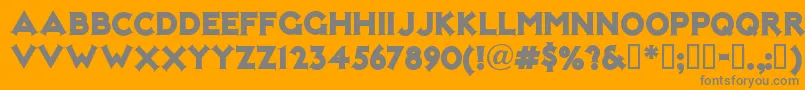 Notmk Font – Gray Fonts on Orange Background