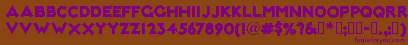 Шрифт Notmk – фиолетовые шрифты на коричневом фоне
