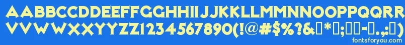 Notmk Font – Yellow Fonts on Blue Background