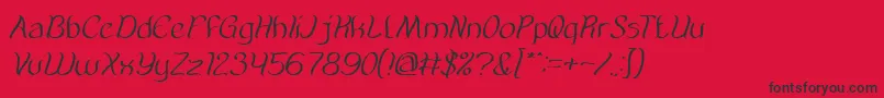 AmazingSymphonyItalic Font – Black Fonts on Red Background