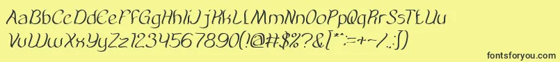 Más sobre la fuente AmazingSymphonyItalic fuente AmazingSymphonyItalic – Fuentes Negras Sobre Fondo Amarillo