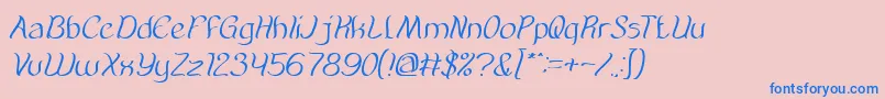 AmazingSymphonyItalicフォントについての詳細 フォントAmazingSymphonyItalic – ピンクの背景に青い文字