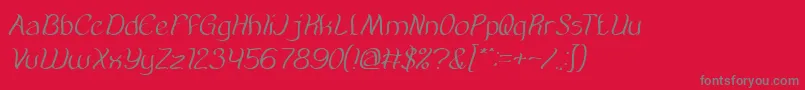 fuente AmazingSymphonyItalic – Fuentes Grises Sobre Fondo Rojo