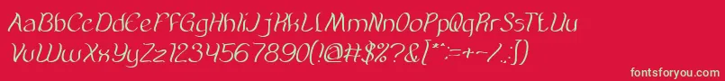 More about AmazingSymphonyItalic Font AmazingSymphonyItalic Font – Green Fonts on Red Background