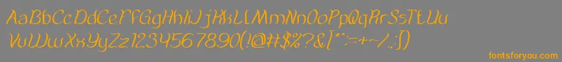 AmazingSymphonyItalic Font – Orange Fonts on Gray Background