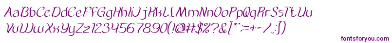 Saiba mais sobre a fonte AmazingSymphonyItalic Fonte AmazingSymphonyItalic – fontes roxas em um fundo branco