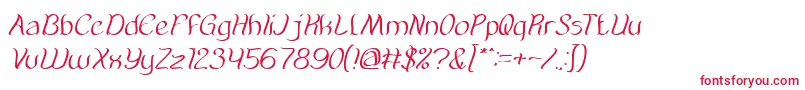 フォントAmazingSymphonyItalic – 赤い文字