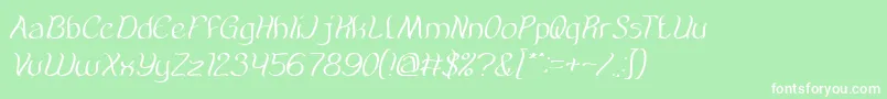 フォントAmazingSymphonyItalic – 緑の背景に白い文字