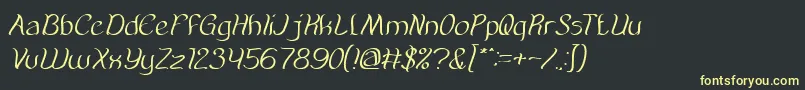 Подробнее о шрифте AmazingSymphonyItalic Шрифт AmazingSymphonyItalic – жёлтые шрифты на чёрном фоне