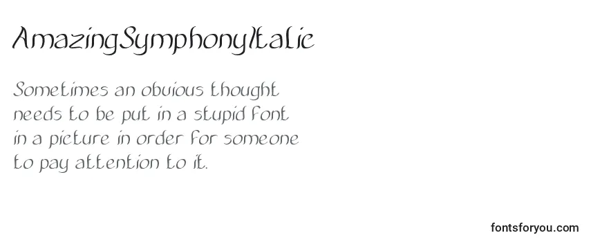 AmazingSymphonyItalic Font