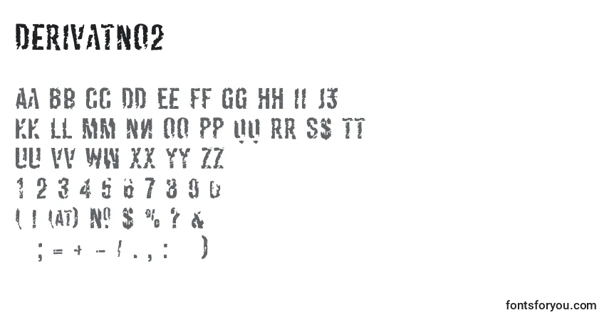 Schriftart DerivatNo2 – Alphabet, Zahlen, spezielle Symbole