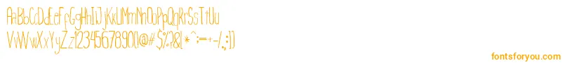 Finita-Schriftart – Orangefarbene Schriften
