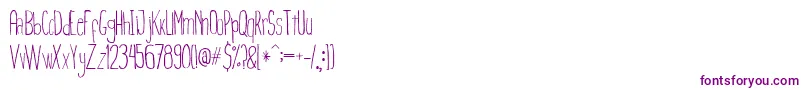 Finita-Schriftart – Violette Schriften