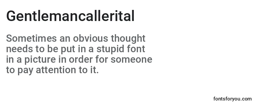 Обзор шрифта Gentlemancallerital