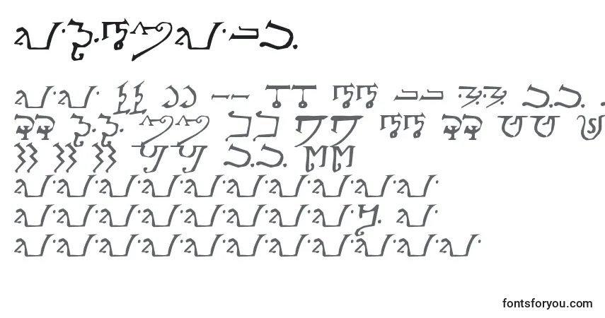 A fonte Alpmagi – alfabeto, números, caracteres especiais