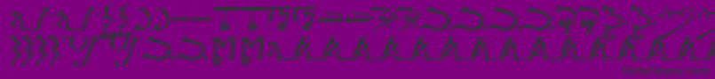 フォントAlpmagi – 紫の背景に黒い文字