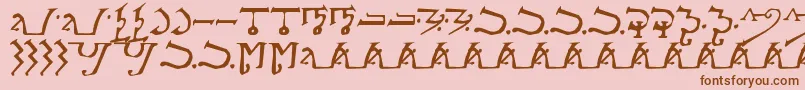 フォントAlpmagi – ピンクの背景に茶色のフォント