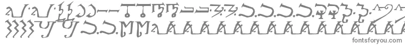 フォントAlpmagi – 白い背景に灰色の文字