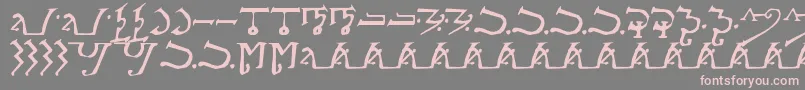 フォントAlpmagi – 灰色の背景にピンクのフォント