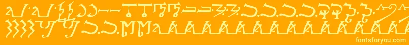 フォントAlpmagi – オレンジの背景に黄色の文字