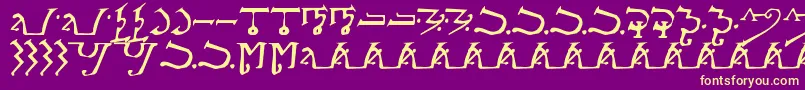 フォントAlpmagi – 紫の背景に黄色のフォント