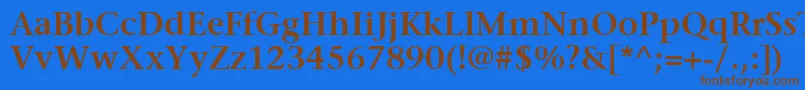 ItcStoneSerifLtSemibold Font – Brown Fonts on Blue Background