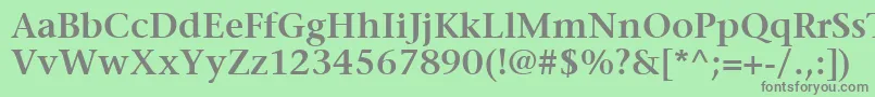 Шрифт ItcStoneSerifLtSemibold – серые шрифты на зелёном фоне